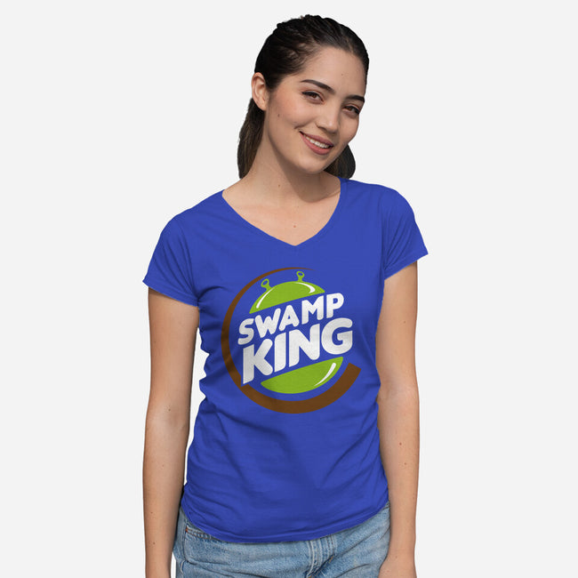 Swamp King-Womens-V-Neck-Tee-demonigote