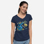 Cookie Kong-Womens-V-Neck-Tee-retrodivision