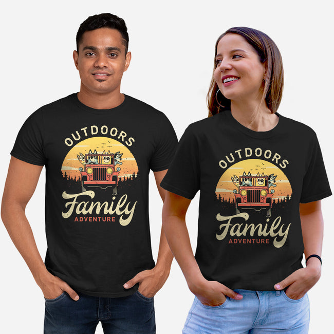 Outdoors Heelers-Unisex-Basic-Tee-retrodivision