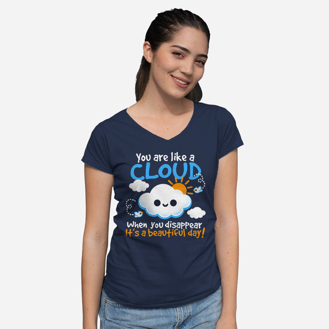 Like A Cloud-Womens-V-Neck-Tee-NemiMakeit