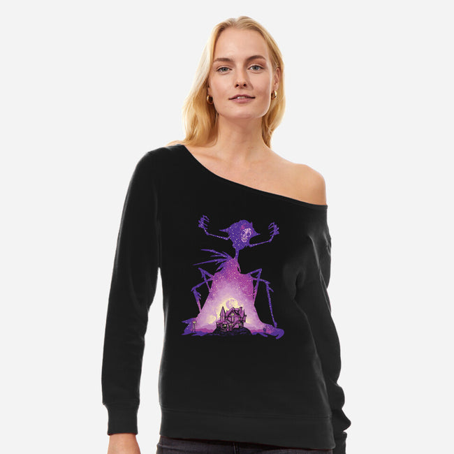 Evil Beldam-Womens-Off Shoulder-Sweatshirt-dalethesk8er