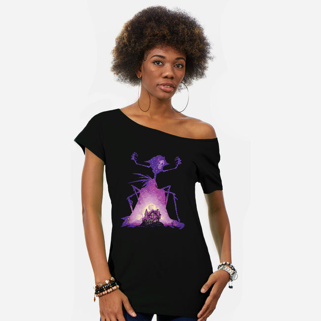 Evil Beldam-Womens-Off Shoulder-Tee-dalethesk8er