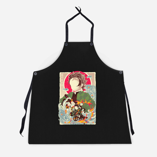 Great Wave Tanjiro-Unisex-Kitchen-Apron-hypertwenty