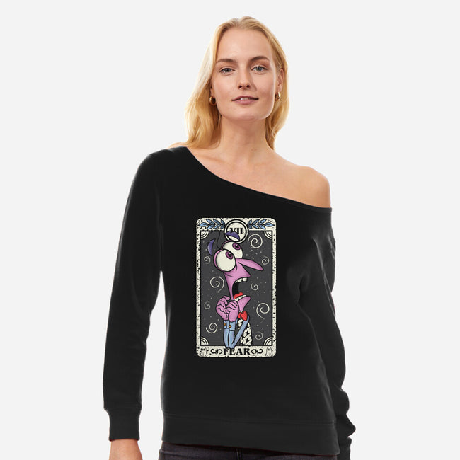 The Fear-Womens-Off Shoulder-Sweatshirt-turborat14