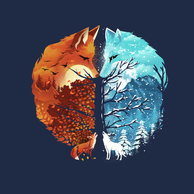 Fire And Ice-Womens-Fitted-Tee-dandingeroz