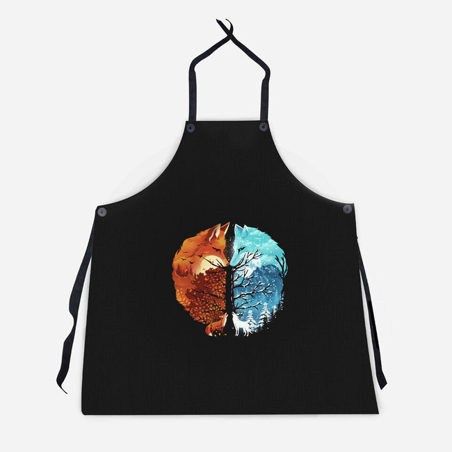 Fire And Ice-Unisex-Kitchen-Apron-dandingeroz