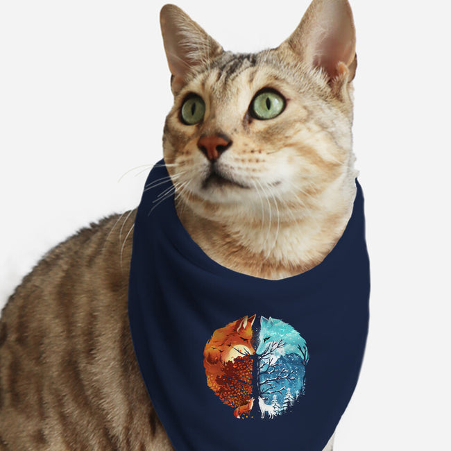 Fire And Ice-Cat-Bandana-Pet Collar-dandingeroz