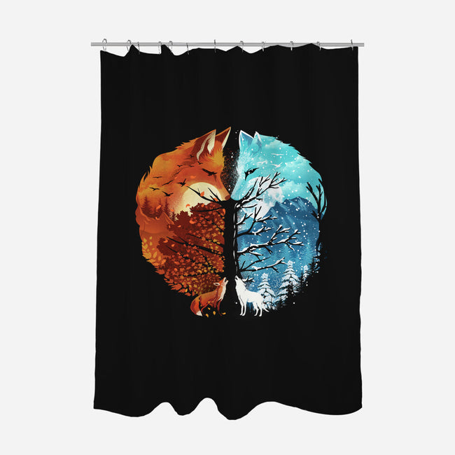 Fire And Ice-None-Polyester-Shower Curtain-dandingeroz