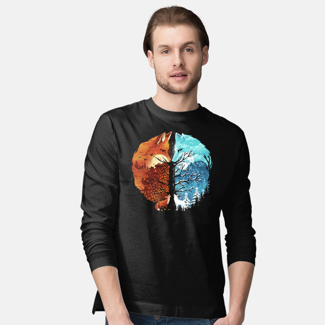 Fire And Ice-Mens-Long Sleeved-Tee-dandingeroz