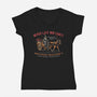 Never Late Nor Early-Womens-V-Neck-Tee-glitchygorilla