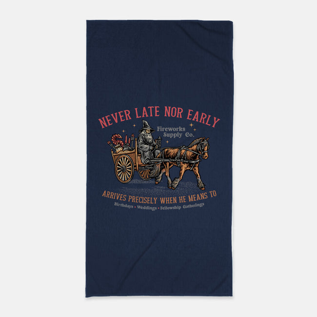 Never Late Nor Early-None-Beach-Towel-glitchygorilla