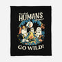 Tired Of Humans-None-Fleece-Blanket-Heyra Vieira