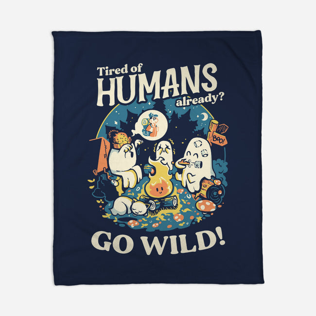 Tired Of Humans-None-Fleece-Blanket-Heyra Vieira