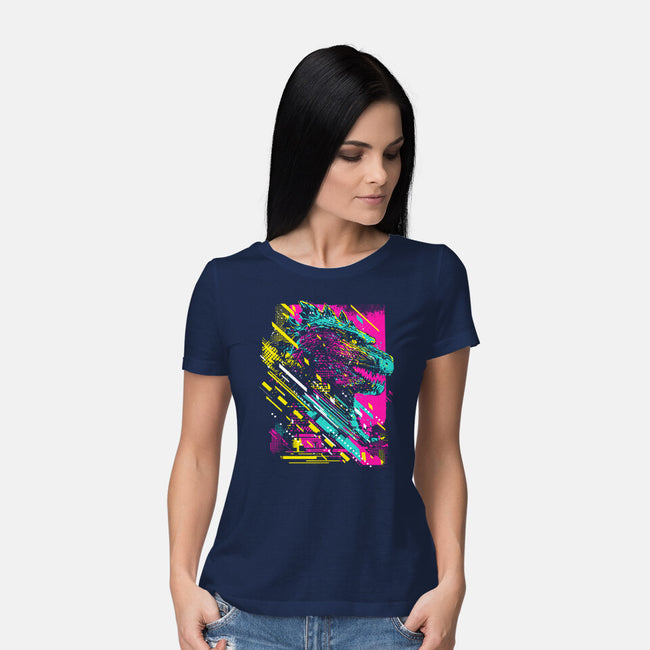 Synth Kaiju-Womens-Basic-Tee-kharmazero