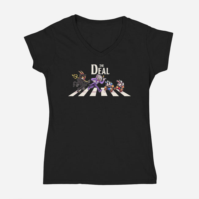 The Deal-Womens-V-Neck-Tee-2DFeer