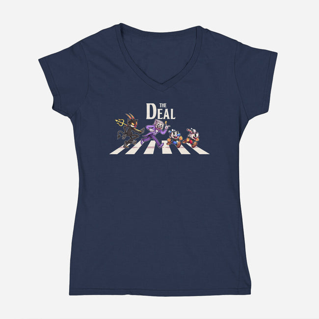 The Deal-Womens-V-Neck-Tee-2DFeer