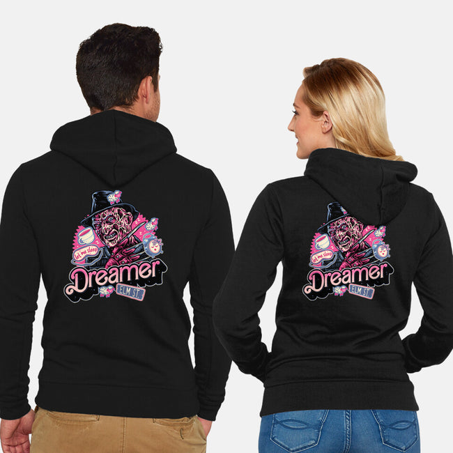 Dreamer Love-Unisex-Zip-Up-Sweatshirt-glitchygorilla