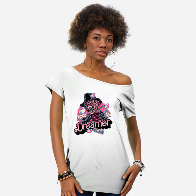 Dreamer Love-Womens-Off Shoulder-Tee-glitchygorilla