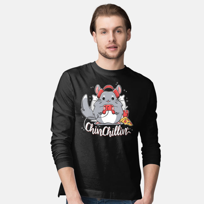 ChinChillin-Mens-Long Sleeved-Tee-Ca Mask