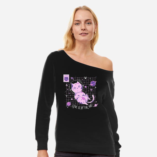 Allergic To Love-Womens-Off Shoulder-Sweatshirt-Ca Mask