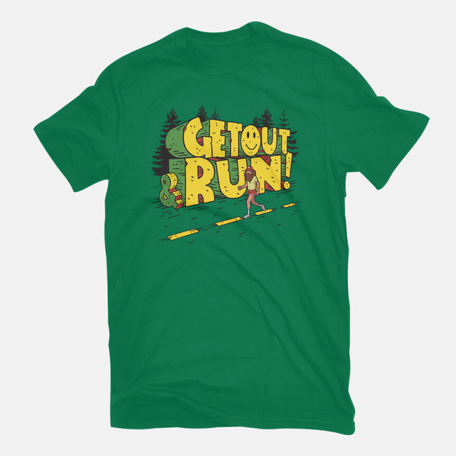 Get Out And Run-Mens-Basic-Tee-Getsousa!