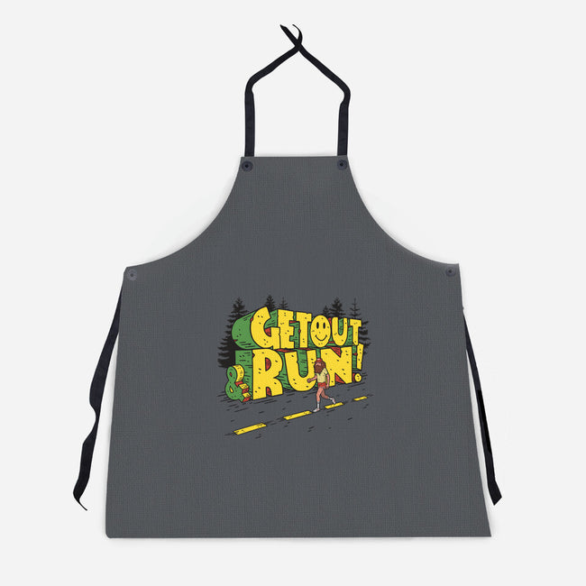 Get Out And Run-Unisex-Kitchen-Apron-Getsousa!