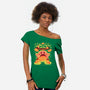 Hot Dog Eating Hero-Womens-Off Shoulder-Tee-estudiofitas