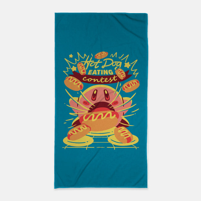 Hot Dog Eating Hero-None-Beach-Towel-estudiofitas