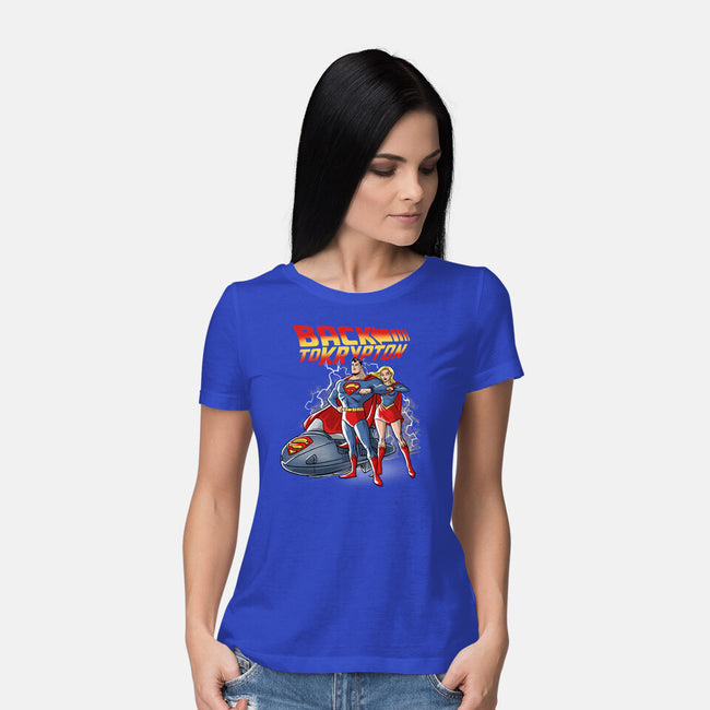 Back To Krypton-Womens-Basic-Tee-zascanauta