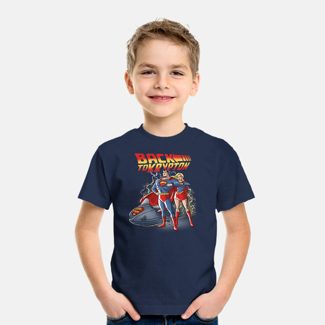 Back To Krypton-Youth-Basic-Tee-zascanauta