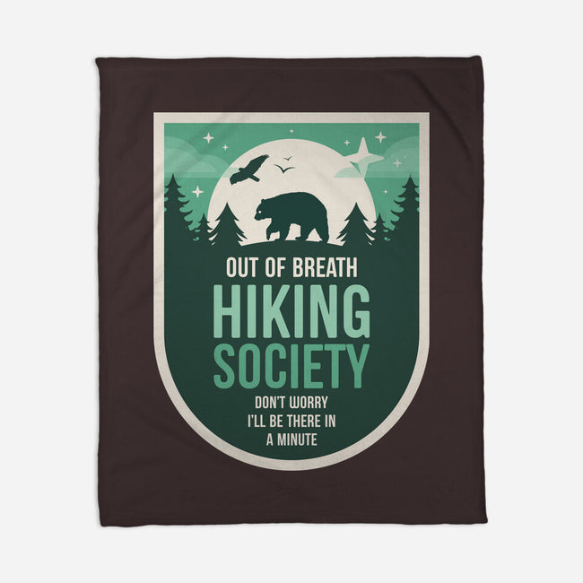 Out Of Breath Hiking Society-None-Fleece-Blanket-BadBox