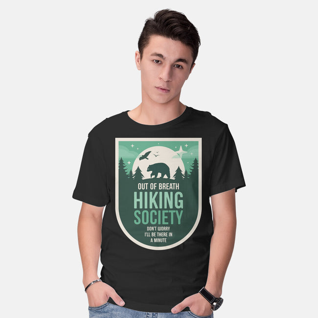 Out Of Breath Hiking Society-Mens-Basic-Tee-BadBox