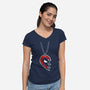 Best Necklace-Womens-V-Neck-Tee-Vallina84