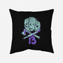 13 Bits-None-Removable Cover-Throw Pillow-Green Devil