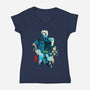 The Thief And The Castle-Womens-V-Neck-Tee-Arinesart