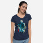 The Thief And The Castle-Womens-V-Neck-Tee-Arinesart