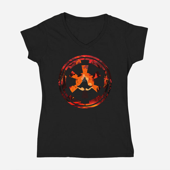 Lord Of The Dark-Womens-V-Neck-Tee-Arinesart