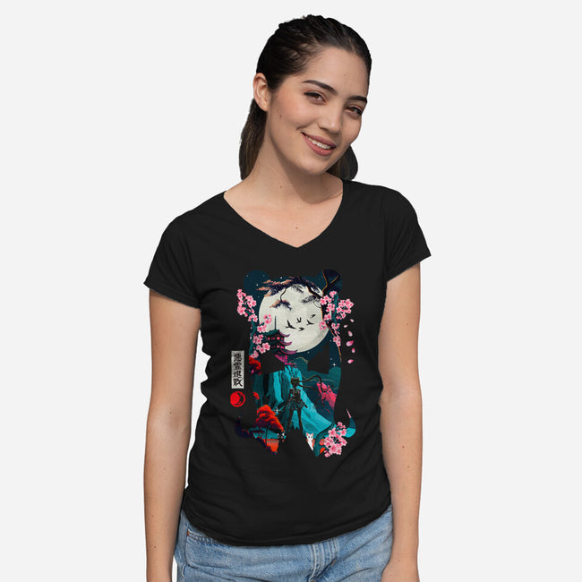 Sailor Night-Womens-V-Neck-Tee-Arinesart