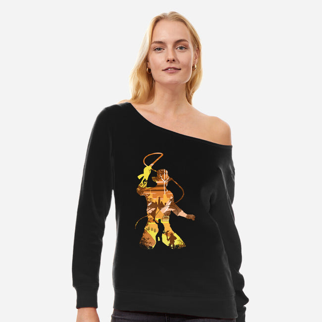 Antique Adventurer-Womens-Off Shoulder-Sweatshirt-Arinesart