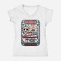 Friday Kit-Womens-V-Neck-Tee-glitchygorilla