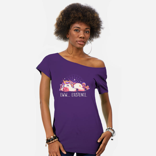 Eww Existence-Womens-Off Shoulder-Tee-eduely