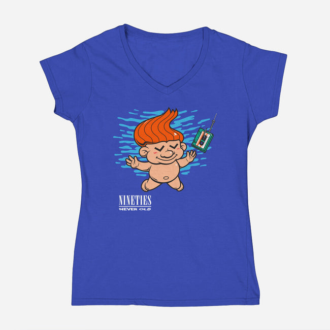 Nineties Never Old-Womens-V-Neck-Tee-krisren28