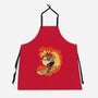 Surfing With The Devil-Unisex-Kitchen-Apron-Green Devil