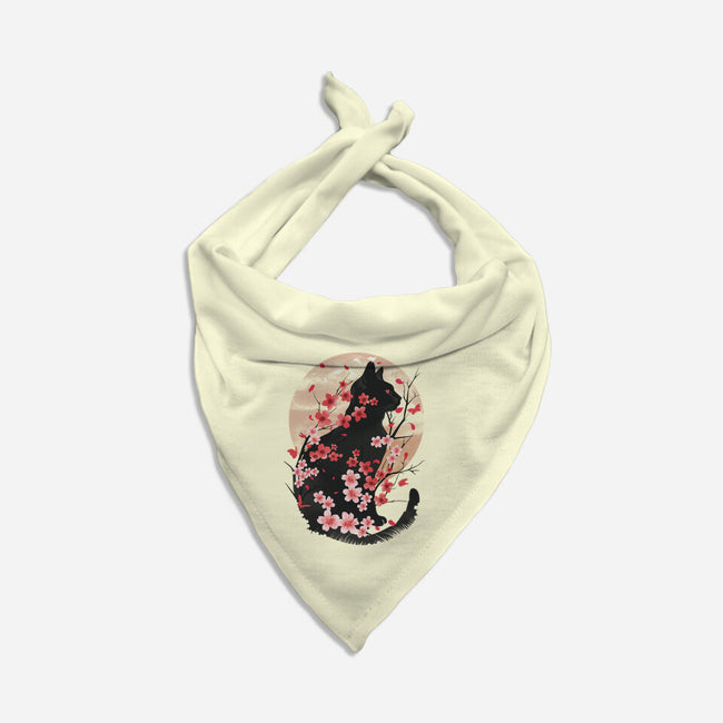 Black Sakura-Dog-Bandana-Pet Collar-dandingeroz