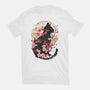 Black Sakura-Womens-Fitted-Tee-dandingeroz