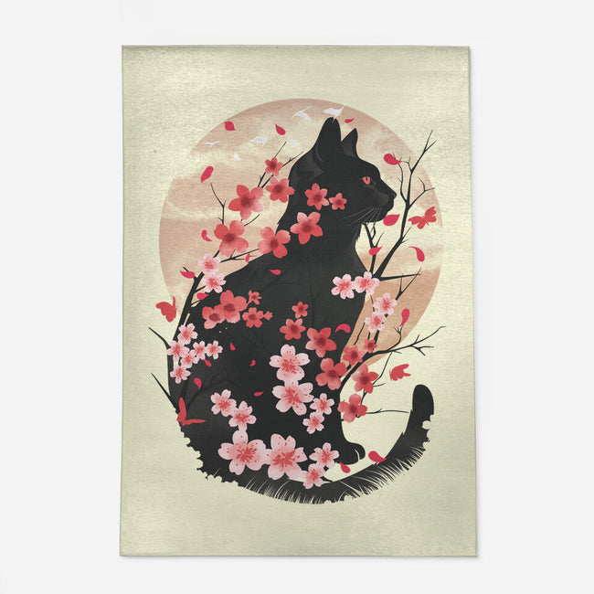 Black Sakura-None-Indoor-Rug-dandingeroz