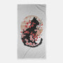 Black Sakura-None-Beach-Towel-dandingeroz