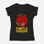 Castle Guardian-Womens-V-Neck-Tee-Melonseta