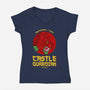 Castle Guardian-Womens-V-Neck-Tee-Melonseta