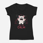 But I'm Calm-Womens-V-Neck-Tee-yumie